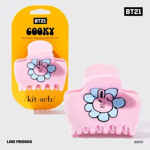 BT21 meets Kitsch Recycled Plastic Puffy Claw Clip 1pc - COOKY