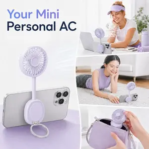 Portable Magnetic Desk Fan, USB Rechargeable Foldable Mini Fan with 3 Wind Speeds, Quiet Cooling Air Fan for Study Room, Office & Dorm