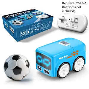 Remote Control Smart Bus Set, Car, Birthday Gift, Interactive Game, Parent-Child Game, Intelligence Development, Educational Toy, Requires 2*AAA Batteries (not included)