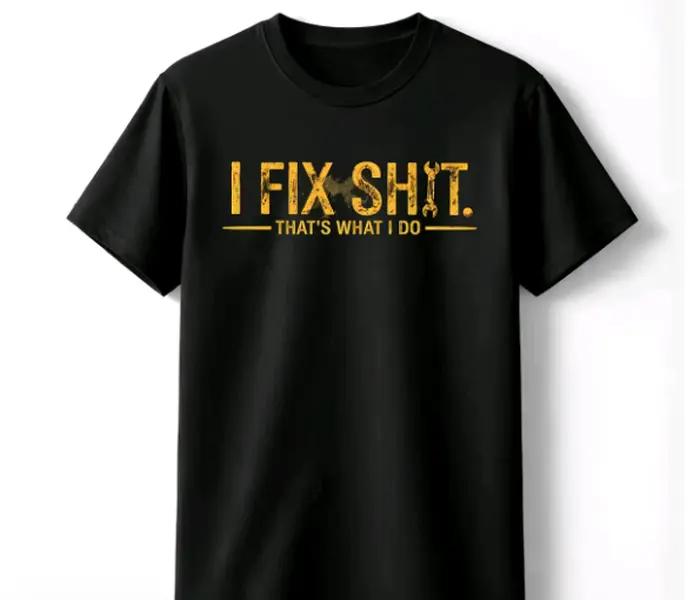 I Fix Things That's What I Do Wrench Tool Distressed Vintage Mechanic Graphic Short Sleeve T-Shirt, Mens Handyman Garage Worker Casual Tops, 100% Pure Cotton Printed Craft Summervibes Tee, Soft Breathable Relaxed Fit everyday outfits