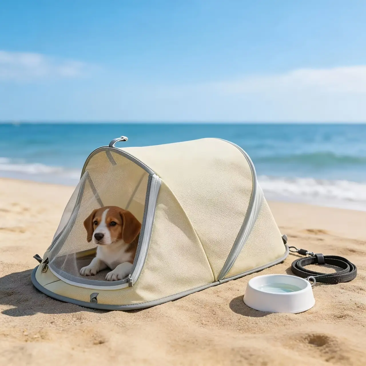 Foldable Pet Tent (Suitable for Cats And Dogs), Breathable Mesh Design to Prevent Mosquitoes, Dual-Use Pet Nest for Indoor And Outdoor Use, Suitable for Home, Camping, Grassland, And Beach