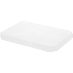 Plymor Frosted Acrylic Beveled Corner-Cut Rectangular Display Base, 8" W x 6" D x 0.75" H