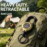 3-in-1 Multifunctional Retractable Pull Reel Carabiner Keychain with Strong Steel Wire Rope Buckle, Outdoor Sport Tool for Men's Accessories, Tools and Gadgets, Mens Gifts