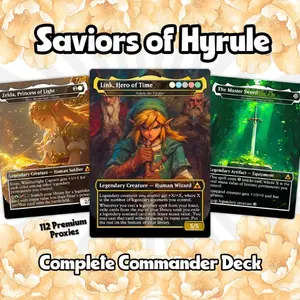 Saviors of Hyrule – Zelda Themed Commander | 100 Card EDH Proxy MTG