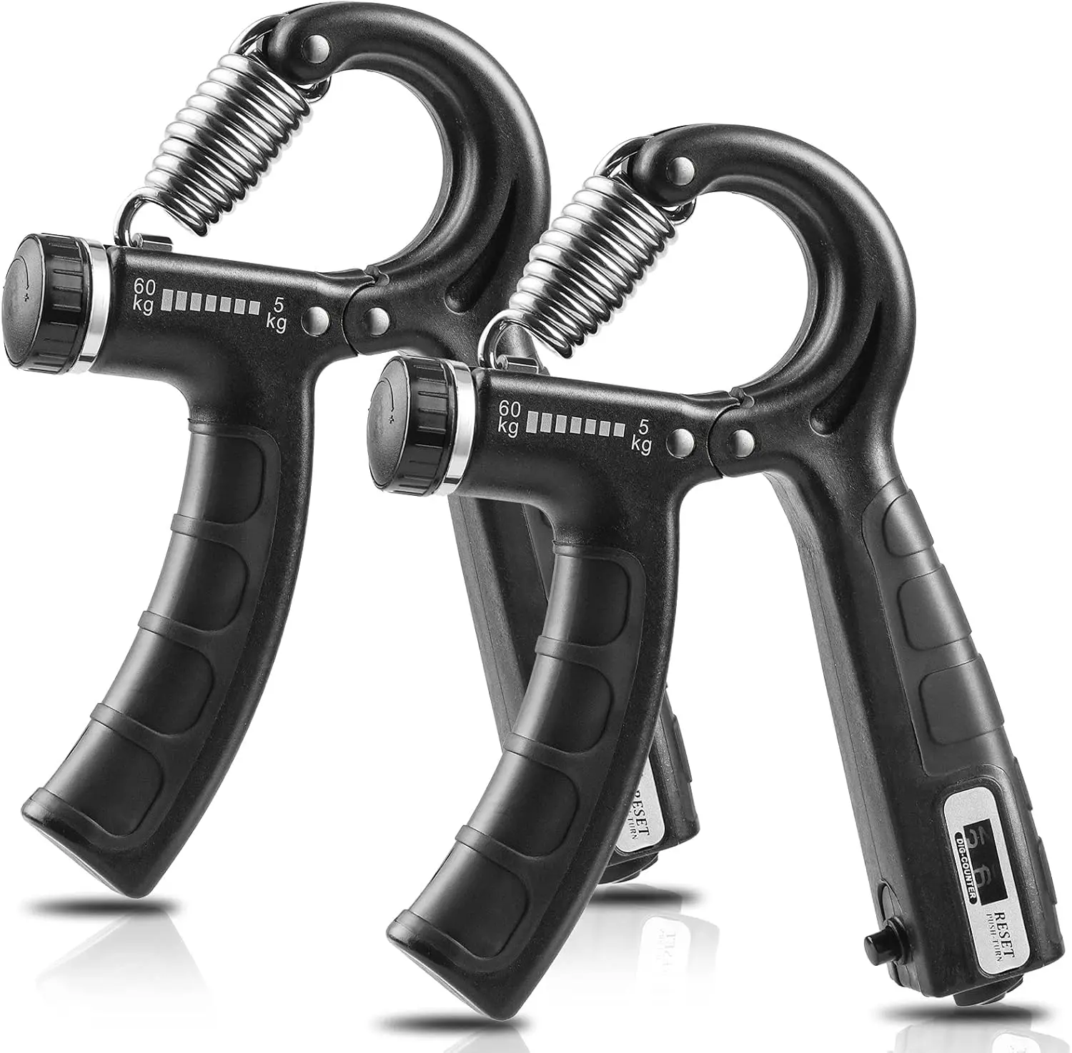 2-Pack Hand Grip Strength Trainer with Counter, Adjustable Resistance 11-132Lbs (5-60kg), Forearm Exerciser, Workout Hand Gripper, for Muscle Building, Injury Recovery, Boyfriend Gift, Hand Grip Exerciser