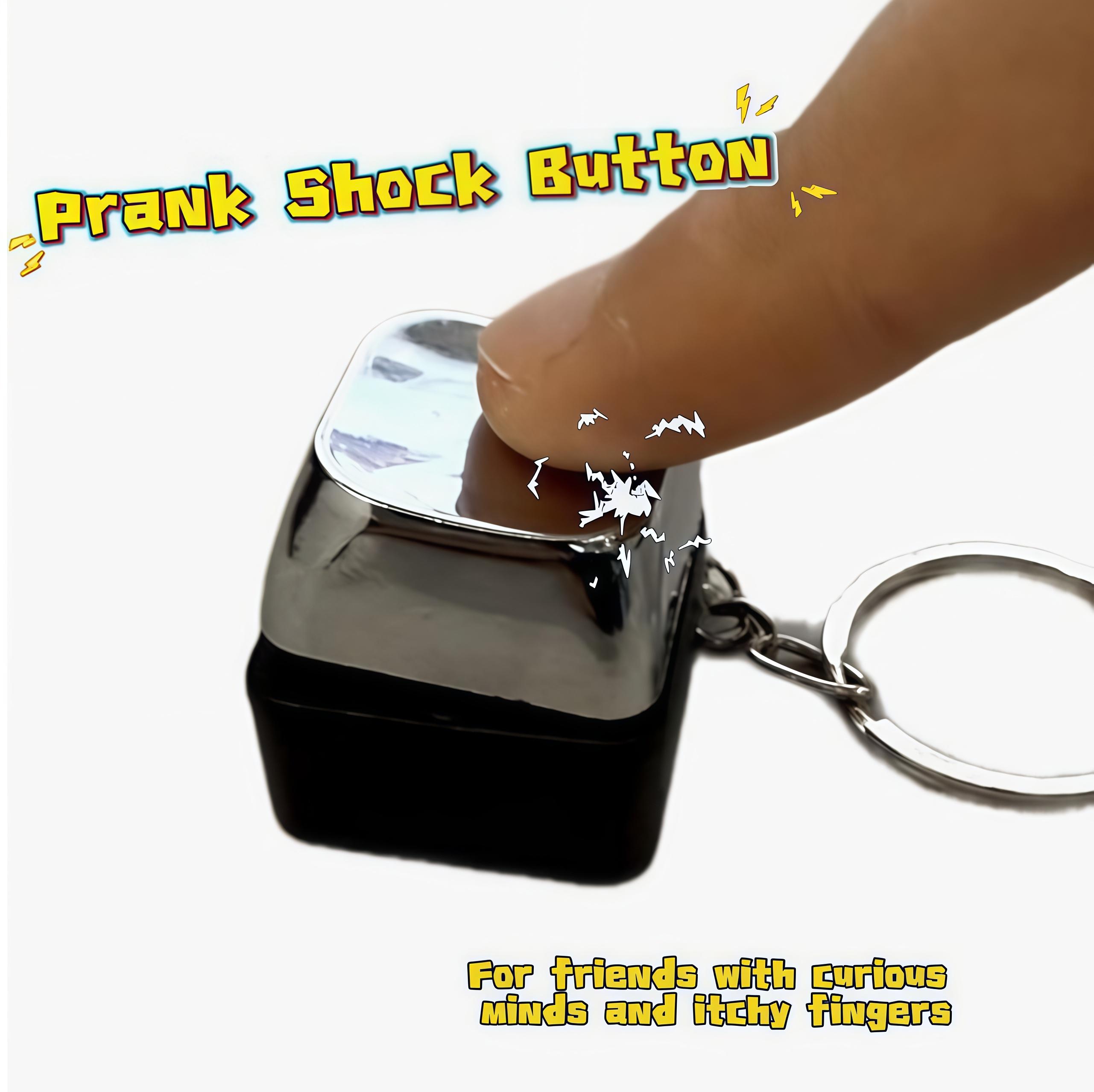 Prank Charm-Shock Button Keychain Safe Low CurrentGadget for Wake-Up Jolt Fun at Parties Office Dorms orQuick Pick-Me-Up Compact Design Laugh Surprise