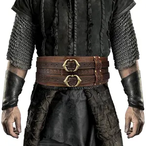 Viking Wide Belt, Medieval Faux Leather Armor Belt, Knight Corset Belt, Halloween Costume