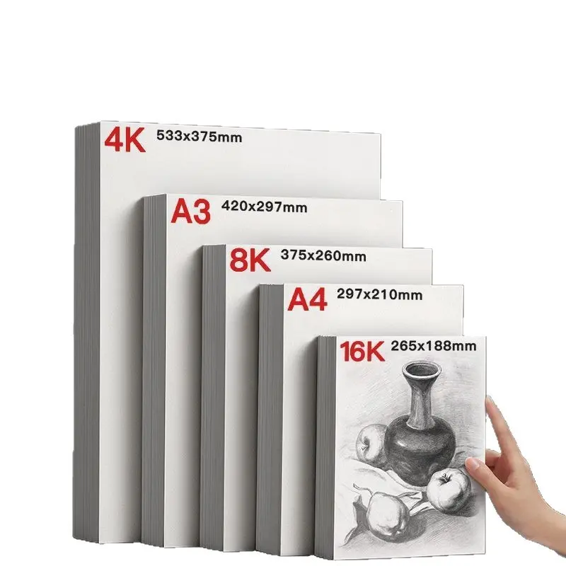 Sketch Paper 25 Sheets A4/A3/8K/16K 160g Artist Paper for Adults and Students-Graphite, Charcoal, Pencil,Colored Pencil Drawing