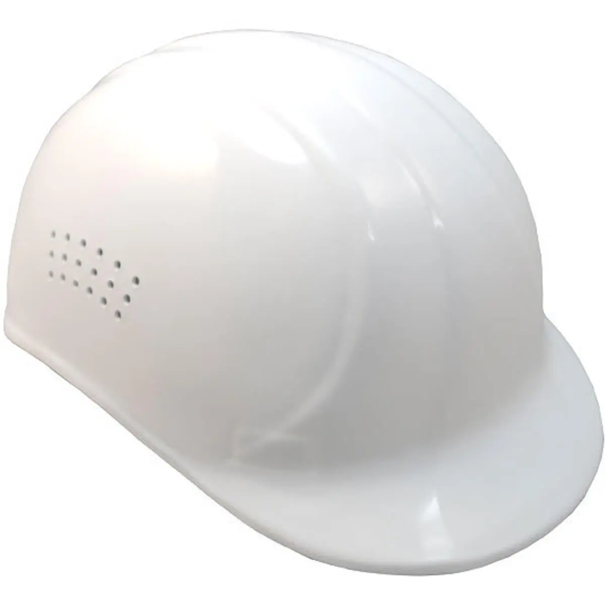 212 MAIN Standard Bump Cap Safety Helmet, White Polyethylene Shell with Side Vents, Lightweight Work Safety Equipment, Adjustable 6.5-7.75 in. Snowmobiling Head Protection Gear, Protect Head, 4-Point Injection-Molded Suspension, 0.51 Lbs, 6.5 In.-7.75 In.