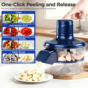 Automatic Grape Peeler Machine, Electric Garlic & Small Tomato Peeler, Small Fruit Vegetable Peeler, Peeling, Convenient Kitchen Tool, Vegetable Fruit Utensils, Blue, 1 Piece