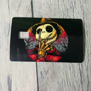 Krueger skelington credit cards skin sticker decal