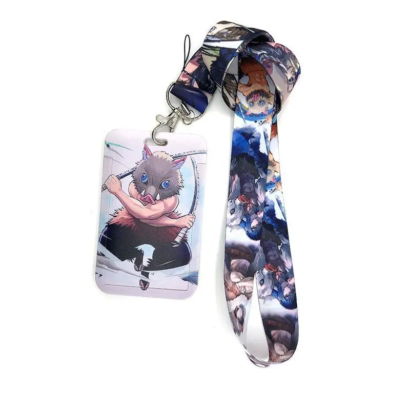 Anime Demon Slayer Print Keychain Ribbon Lanyards for Keys ID Card Phone Straps Hanging Rope Lariat Students Badge Pass Holder Anime Demon Slayer Print Keychain Ribbon Lanyards for Keys ID Card Phone Straps Hanging Rope Lariat Students Badge Pass Holder