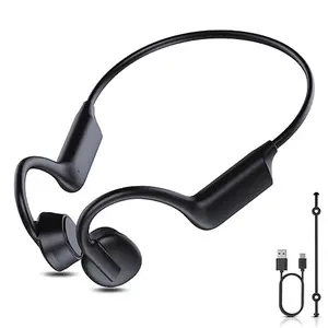 Wireless Bone Conduction Earphone, Open-ear Design Bluetooth-compatible Earphone with Mic, Sweat Resistant Earbuds for Sports & Outdoor