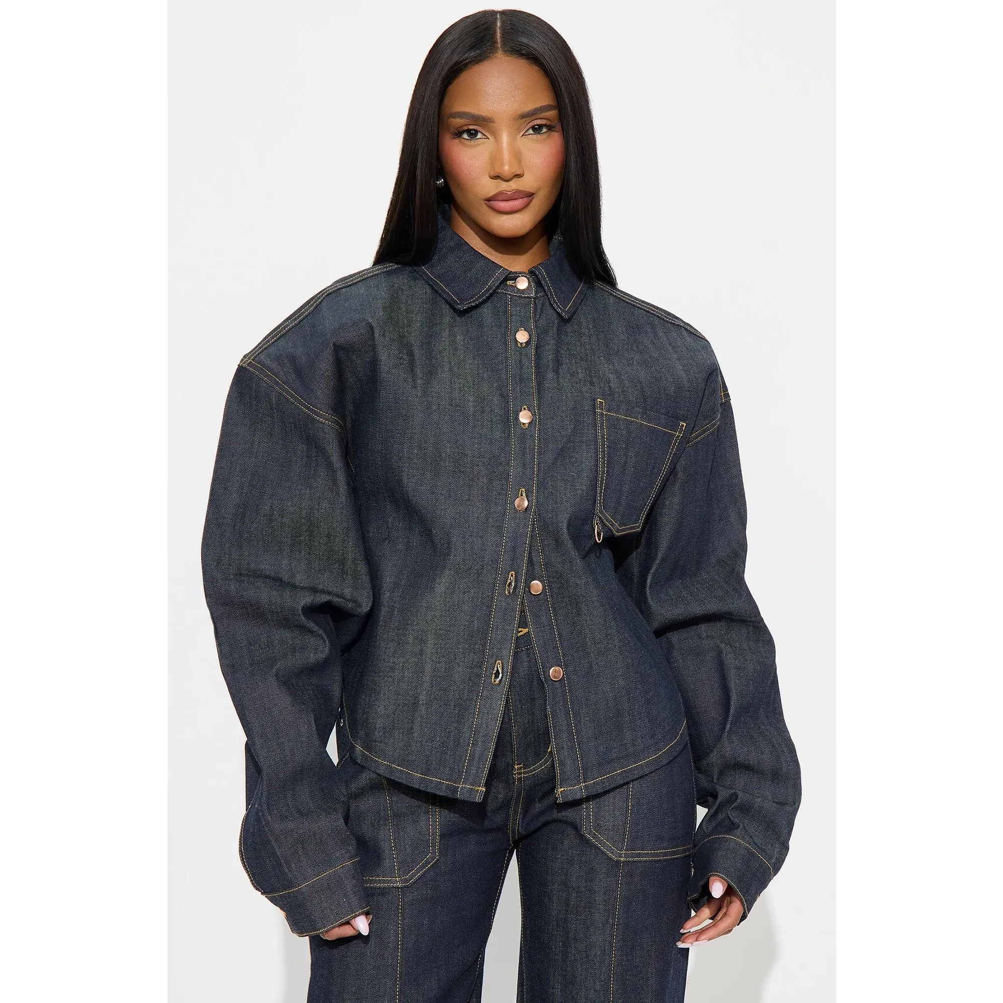 Premium Selvedge Utility Denim Jacket - Dark Denim Premium Selvedge Utility Denim Jacket - Dark Denim