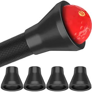 4 Count Golf Ball Retriever Quick Install Golf Ball Picker Upper Tool Durable Suction Cup Grabber for Putter Swing Handle Golf Accessories