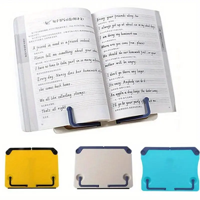 Portable Reading Stand Books Stand Recipe Shelf Folding Holder Cookbook Holder Organizer Bookend For Music Score Recipe Tablet Book Accessories