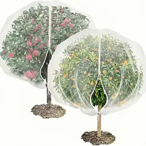 Reusable Plant Protection Cover Set, Bug-Proof Mesh Bag, Fine Grid Barrier, Light & Air Permeable, Zipper Closure, Protects Flowers Vegetables Trees