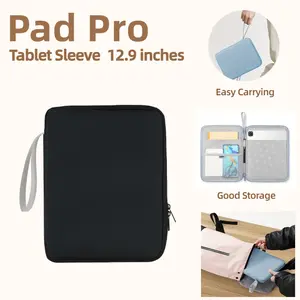 PU Leather Tablet Sleeve Bag - Shockproof 12.9 Inch Laptop Pad Pro Protective Cover Anti-Fall & Pressure Business Travel Computer Storage Bag Portable Modern Case Reinforced Protection Hand Bag