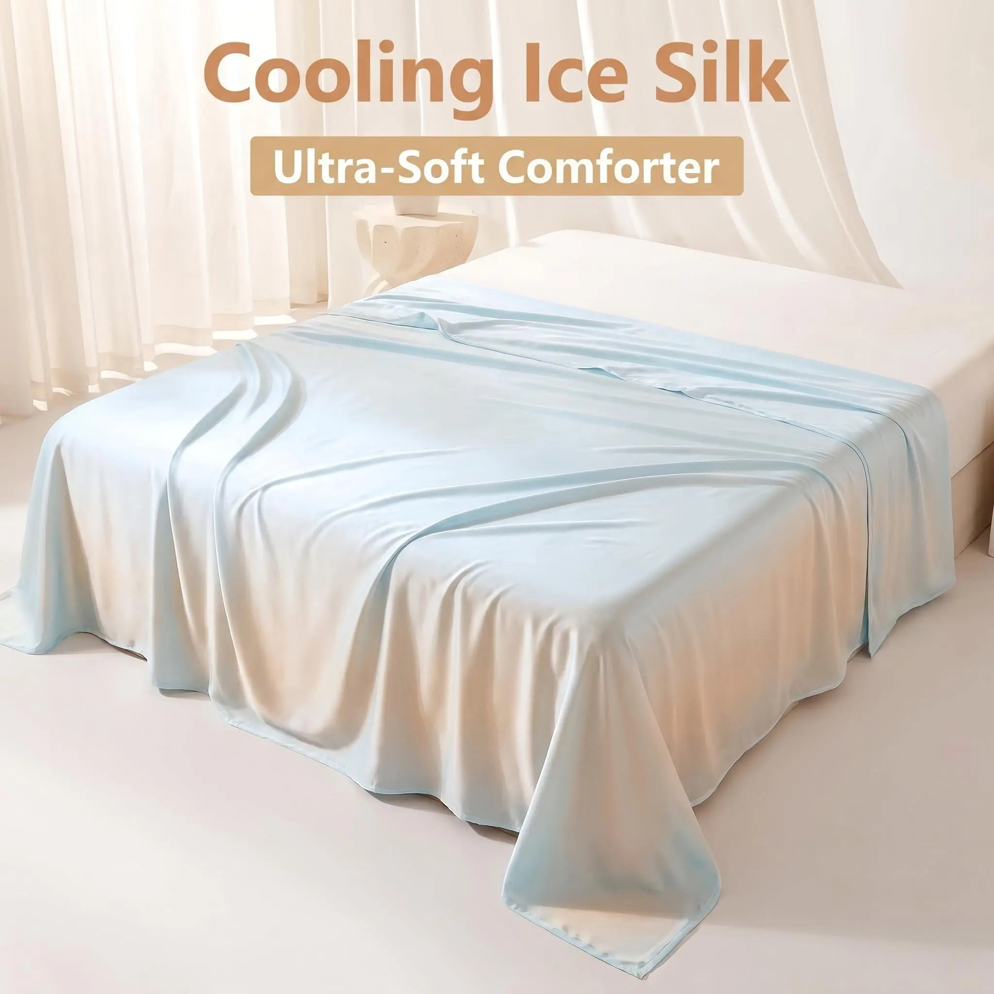 High Quality Cooling Blanket, Super Smooth And Cool Touch, Lightweight And Thin Blanket, Breathable And Skin Friendly Summer Bedding, Suitable For Hot Sleepers As A Soft Cooling Blanket, Ideal Holiday Gift, Suitable For All-weather Use In Bedrooms
