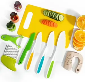 Children's Kitchen Knife Set,13/17/46Children's Kitchen Utensils,Suitable For Actual Cooking.Equipped With Children-Specific Knives (Certified Safe),Folding Cutter,Sandwich Cutter,Peeler,Cutting Board.Suitable For Birthday Celebrations