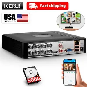 8CH Channel Security DVR Recorder With 500G HDD Home Surveillance Camera System