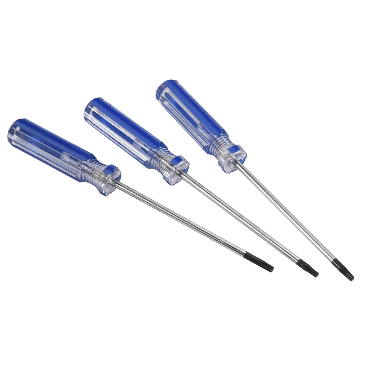 Tamper-Proof Security Torx Magnetic Screwdriver Set (Steel Body, PVC Grip, 3 Pcs, 3 Sizes T8-T9-T10, 134mm/5.28in, Level-Mounted Cutter Head, Strong Magnet, Rod Interface with Strong Magnet) for Xbox, PS3 Repair (Household Appliance Parts & Accessories),