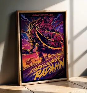 Starscourge Radahn Elden Ring Video Game Poster - Caelid Travel Style Gaming Art - Unframed High-Definition Gamer Room Decor - Epic Boss Battle Wall Art