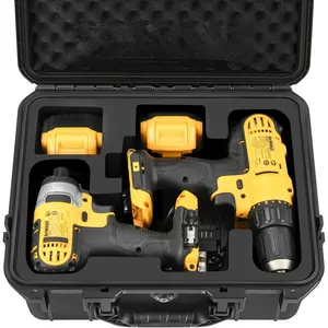 Case for Cordless Drill/Impact Driver Set - Waterproof Hard Tool Box for Dewalt Taladro, Waterproof Hard Tool Box for Dewalt Taladro, Power Tool Kit Bag for Drill Set |         Impact Driver/Battery/Charger