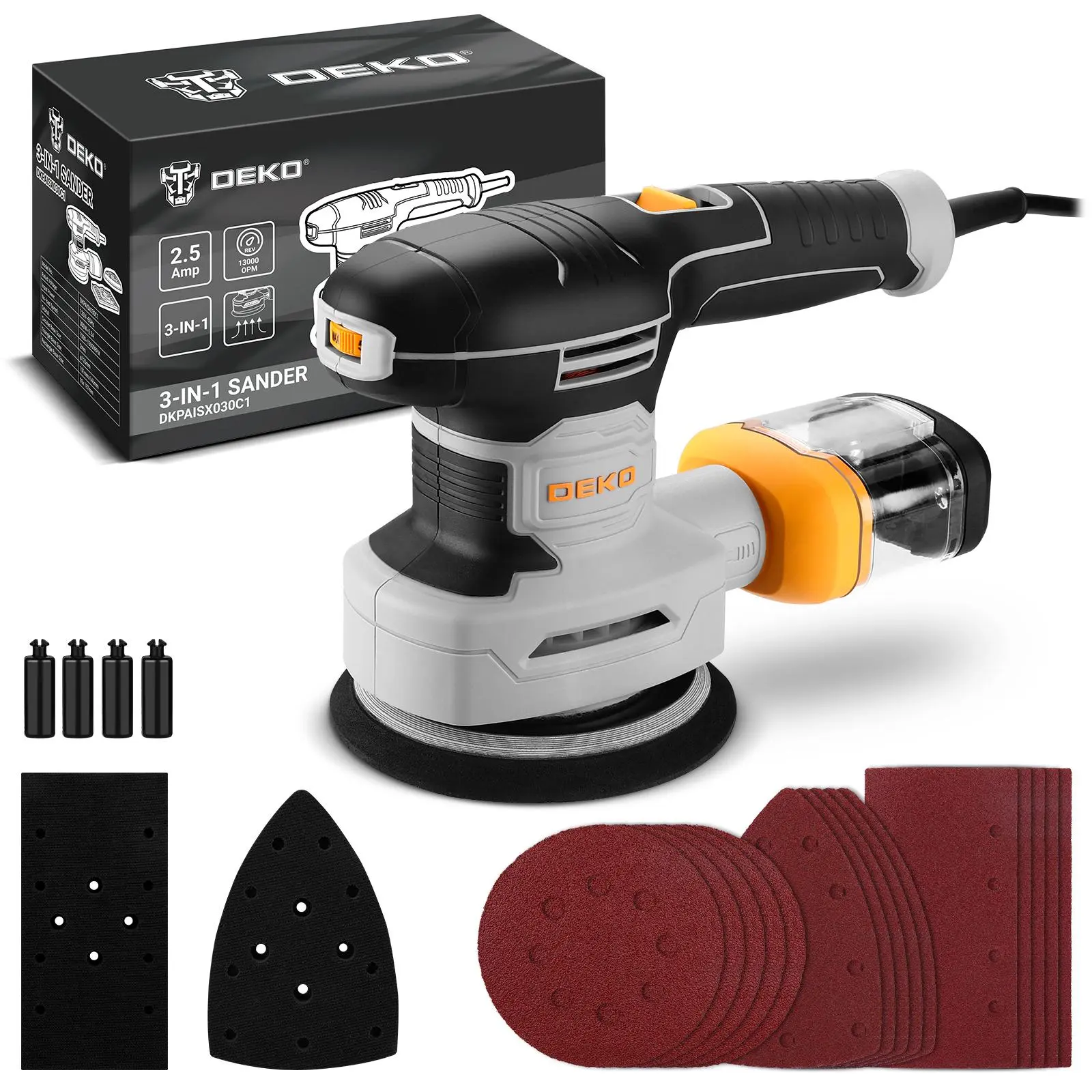3-in-1 Orbital Electric Sander
