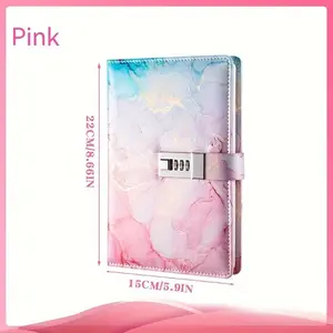 A5 Fashion Password Book With Lock Journal Creative Journal Book Notepad Durable Notebook Stationery Notebook
