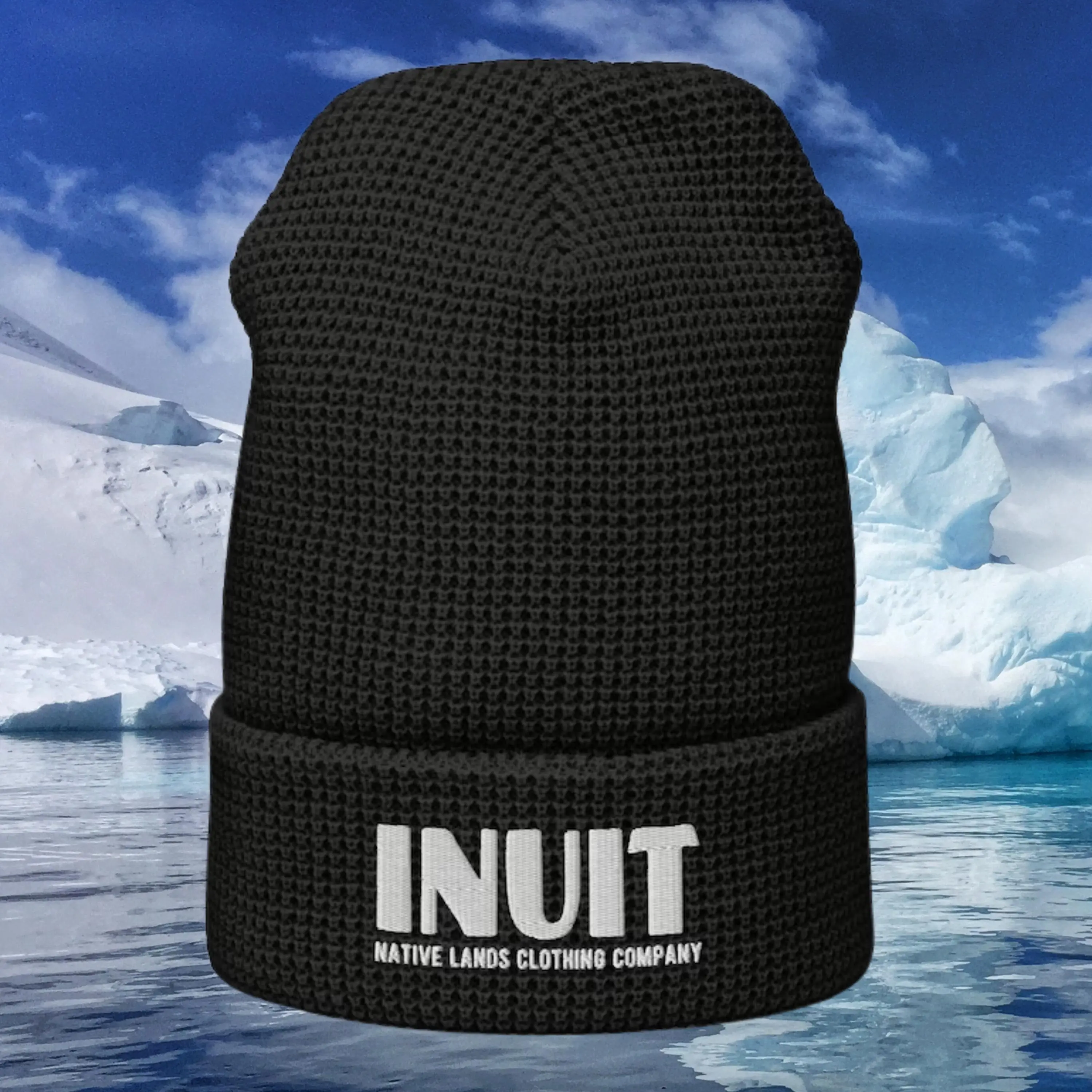 Inuit Embroidered Waffle Beanie - Honoring First Nations, Inuit, Native American Indigenous Cultures