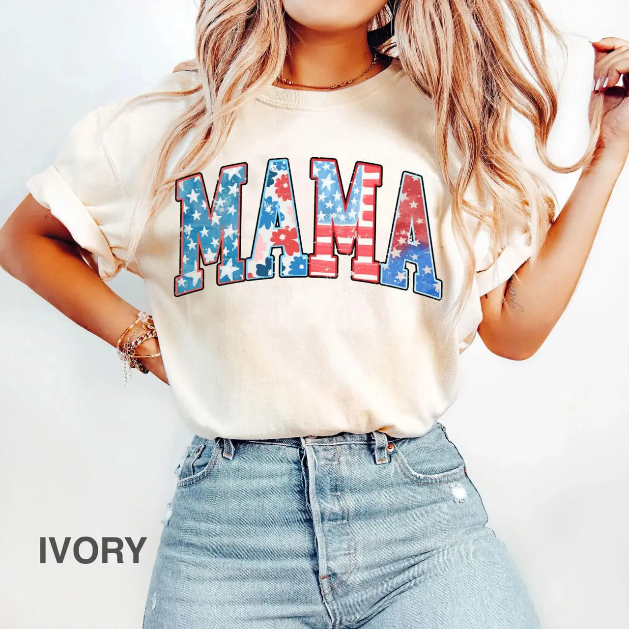 Comfort Color American Mama t-shirt, Mama T-Shirt, Retro Mama America tee, 4th of July T-Shirt, American Mama, Retro USA Comfort Color Shirt, USA Shirt