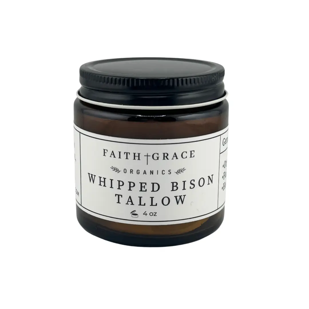 Organic Whipped Bison Tallow Moisturizer- All purpose for sensitive skin, non-comedogenic by Faith and Grace Organics facial