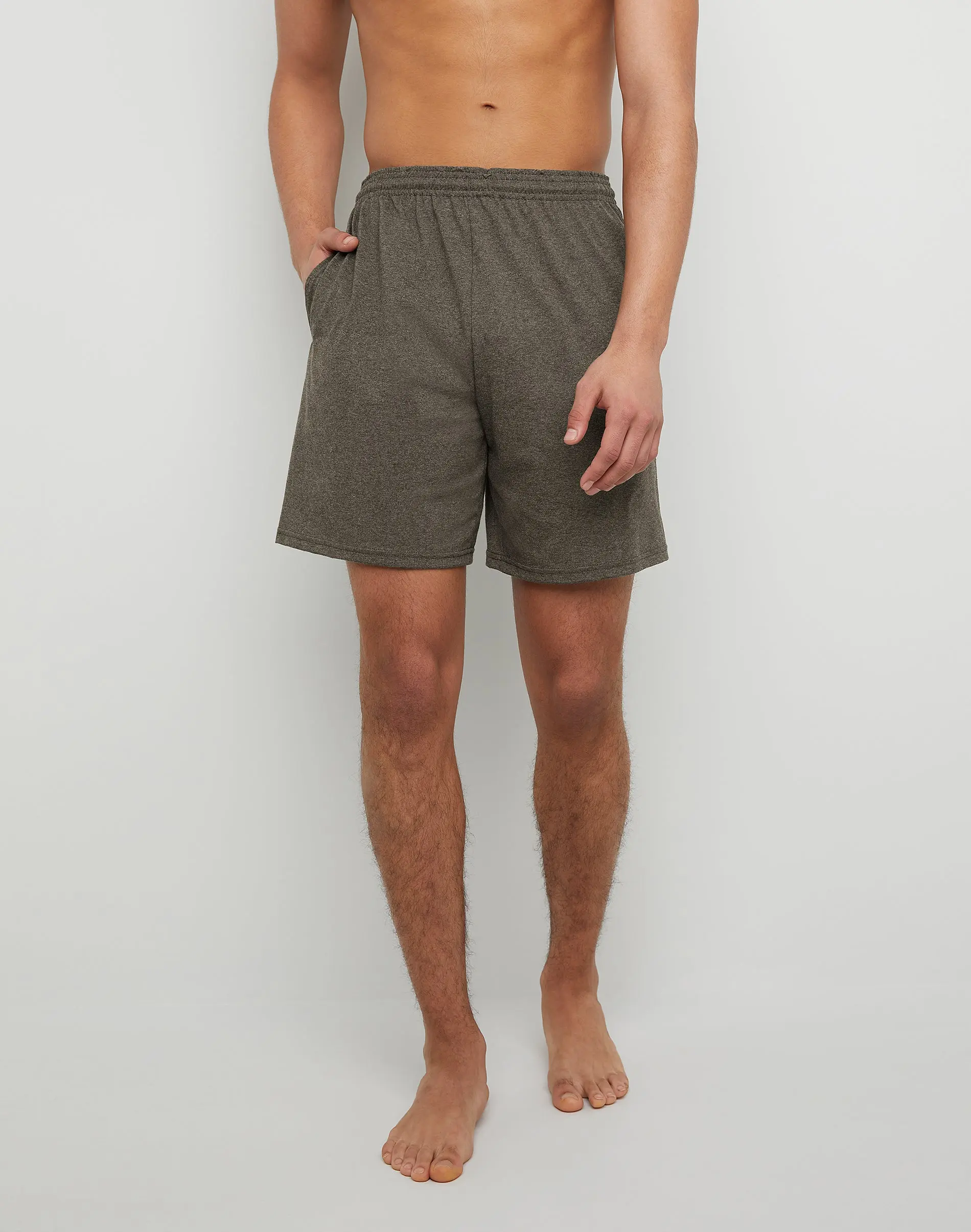 Hanes Essentials Men's Cotton Shorts With Pockets 7.5" Underwear Comfortable Fit Soft Stretch Fabric Breathable O8790 Jersey Sports