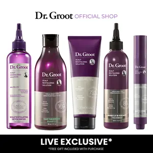 Dr. Groot Complete Set + Detox Water - 5-Piece Hair Care System for Volume, Strength, and Reduced Loss with Biotin & Rosemary, Safe for Color-Treated Hair