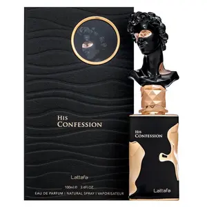 Lattafa His Confession Eau de Parfum Spray for Men - 3.4 Ounce