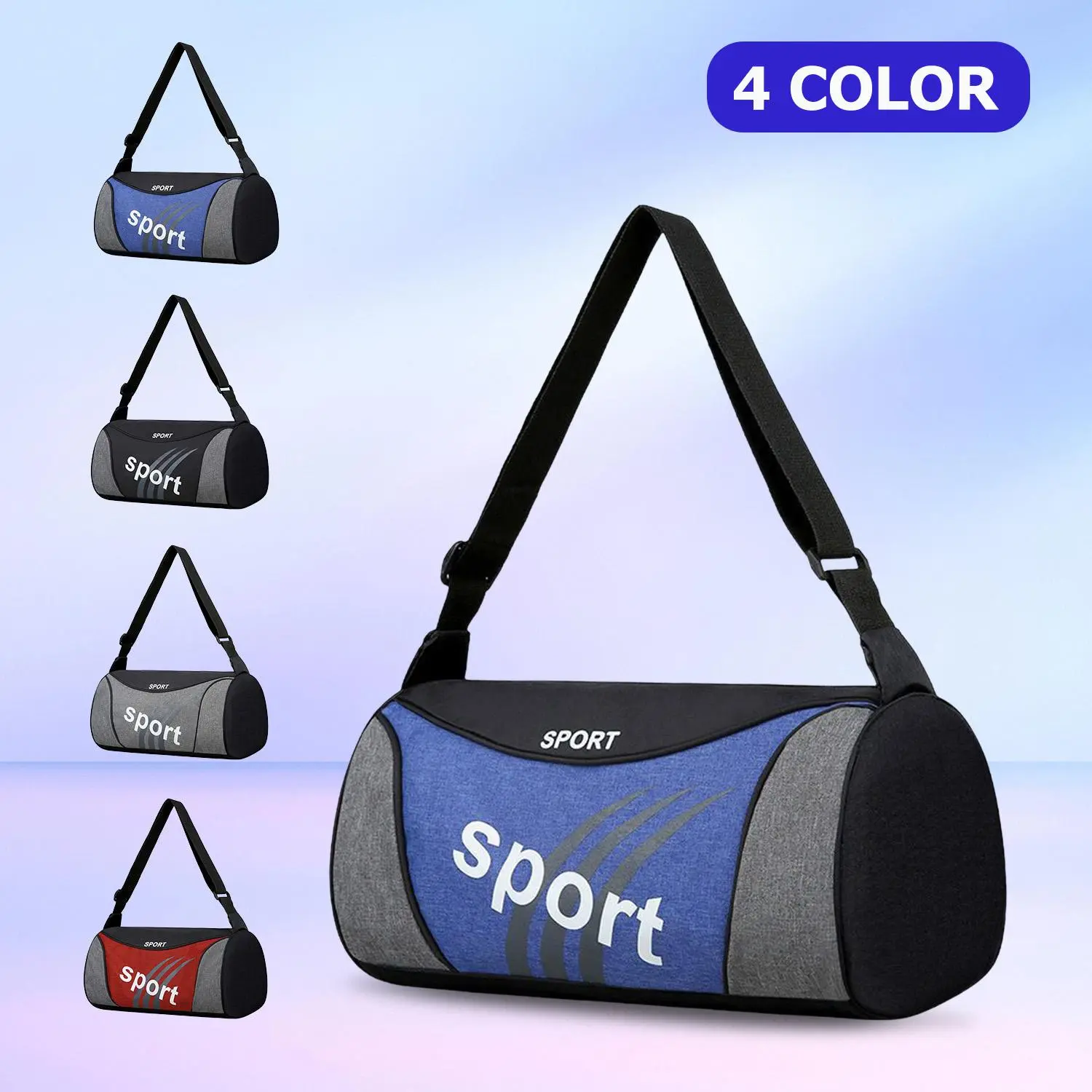 Unisex High-Capacity Athletic Messenger Bag - Water-Resistant, Multi-Pocket Sporty Gym Bag with Adjustable Strap, Laptop-Fit, Dynamic Look, All-Seasons Shoulder Pouch for Gym, Travel, Sporty Gym Bags