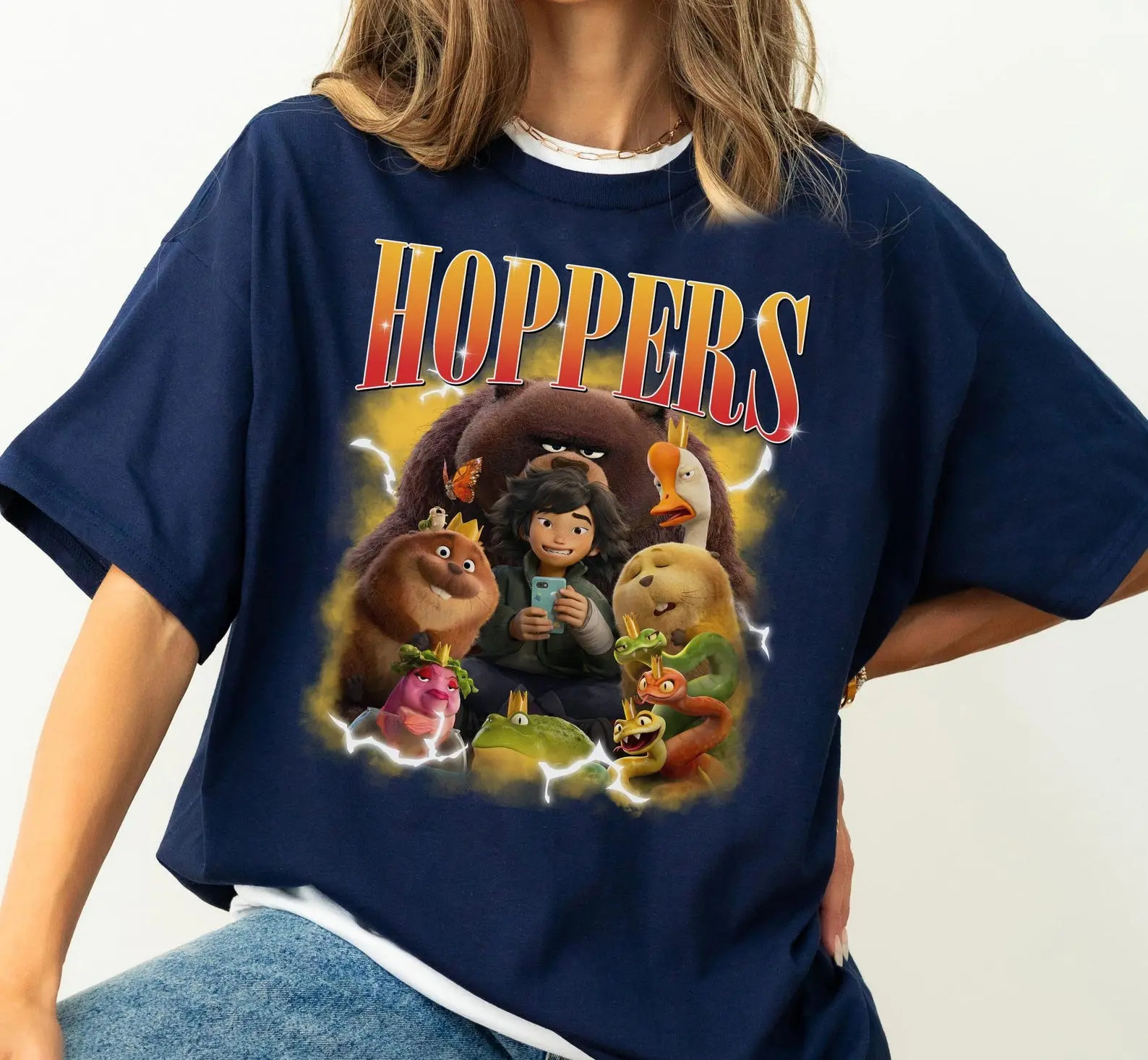 Vintage Hoppers Bootleg Shirt, Retro Hoppers Characters Shirt, Cartoon Movies Shirt, Family Matching, Vacation Family Shirt