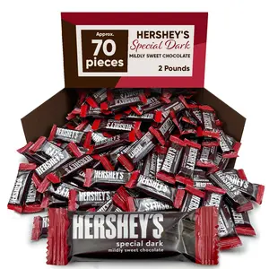 Hershys Special Dark Mildly Sweet Chocolate  2 Pounds Approx 70 Halloween Candy Bulk Individually Wrapped  Dark Chocolate Hershys Snack Size Candy Bars  Halloween Treats for Sharing With Family and Friends