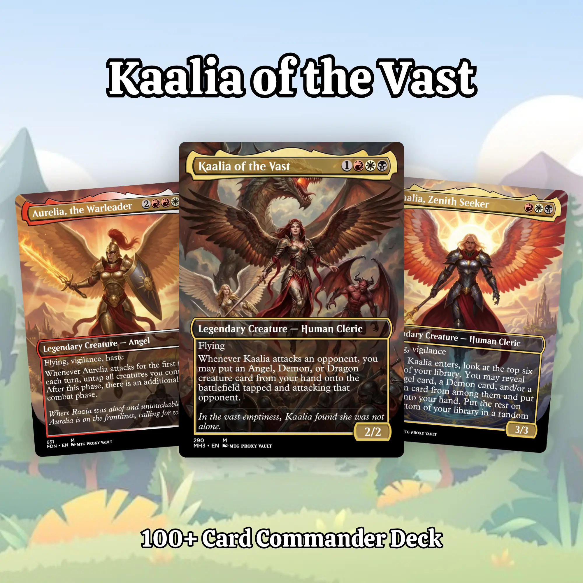 Proxy 100+ Card Commander Deck – Kaalia of the Vast  Ready to Play Perfect Gift for  Players & Collectors