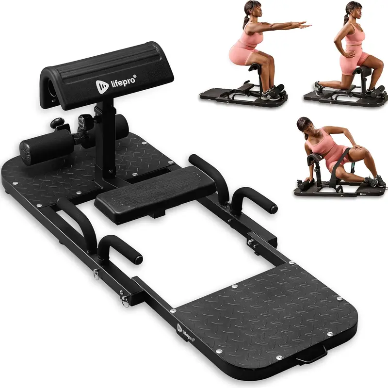 LifePro GluteBlast Hip Thrust Machine - Foldable Home Gym Station for Sculpted Glutes & Lower Back Support | Adjustable Workout Equipment with LIFETIME WARRANTY