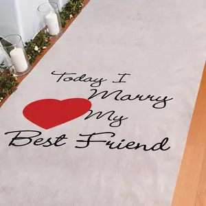 3 ft. x 100 ft. Today I Marry My Best Friend Wedding Aisle Runner
