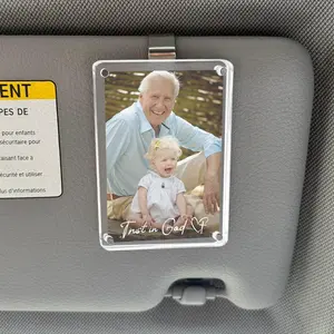 sun visor clip car sun visor decoration Car Sun Visor Photo Holder, Universal Magnetic Photo Clip, Decorate Your Car Visor Clip with Personality(Transparent, 2.4x3.5)