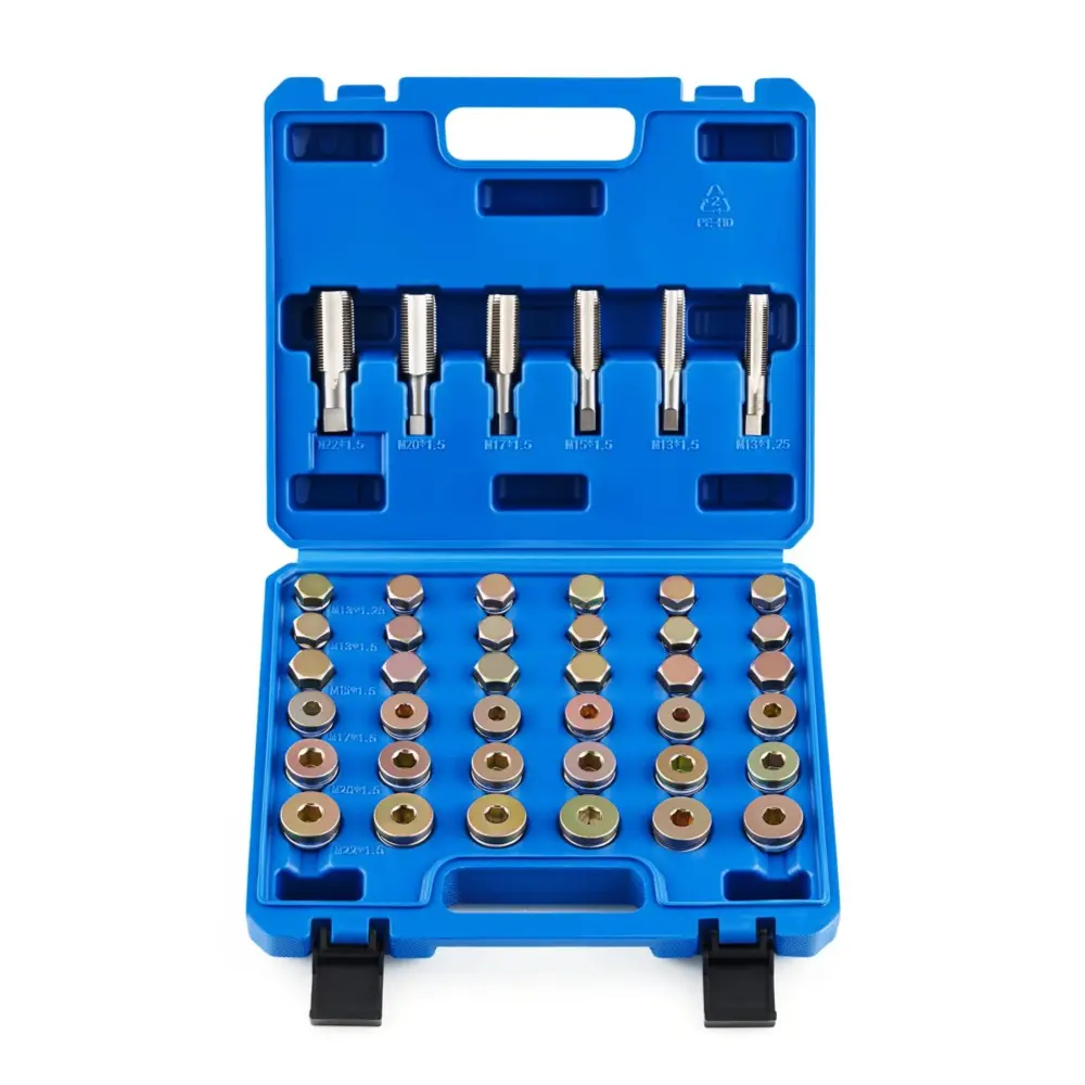Orion Motor Tech 150pc Oil Drain Plug Repair Kit in M13 M15 M17 M20 M22 Sizes, Metric Oil Drain Pan Thread Repair Kit with Crush Washers Thread Taps Drain Plugs and Carry Case, Rethreading Tools Hardware, Limited Time Deal