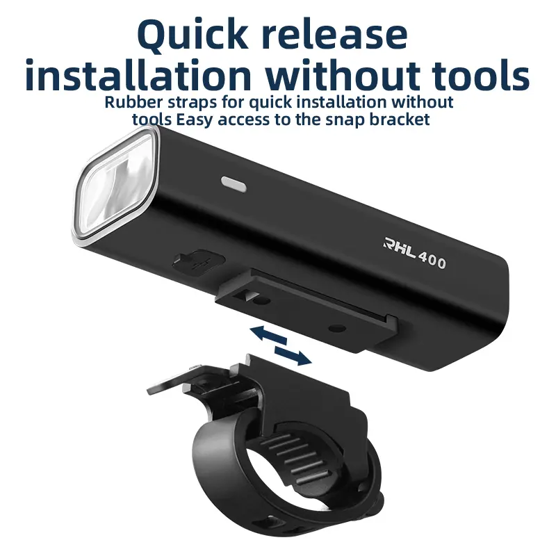 ROCKBROS Bike Lights USB Rechargeable IPX6 Waterproof Bike Headlight Easy Installation Bright Bike Front Light for Night Riding