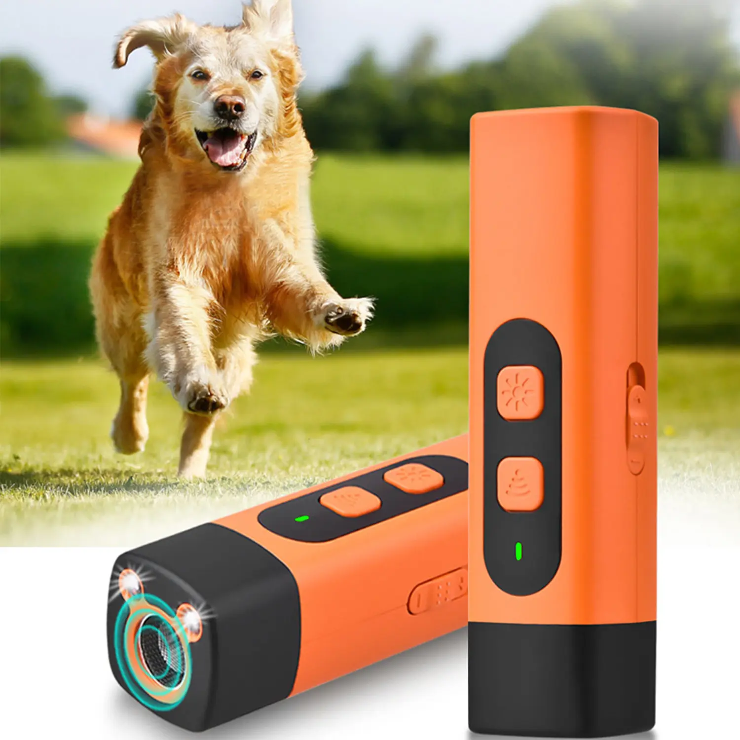 1PC Dog Bark Deterrent Device - 25KHz Safe Sonic Dog Repeller, 50ft Range Rechargeable Anti Barking Deterrent Professional Bark Silencer for Indoor Outdoor Dog Training