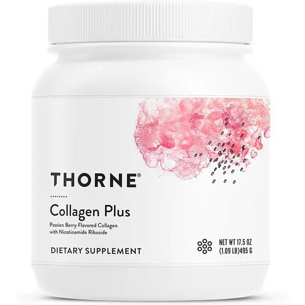 THORNE - Collagen Plus - Collagen Peptides Powder with Nicotinamide Riboside & Clinically Studied Ingredients for Skin Texture & Moisture - Healthy Skin, Hair & Nails* - 17.5 Oz - 30 Servings