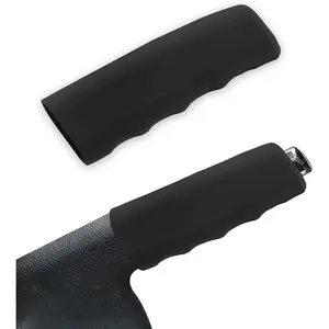 Pack-1 Car Handbrake Cover, Silicone Grip Cover, Wave Shaped Brake Lever Protector, Anti-Slip Hand Brake Sleeve Replacement, Auto Decoration, Universal for Most Cars, Trucks, SUVs (Black)