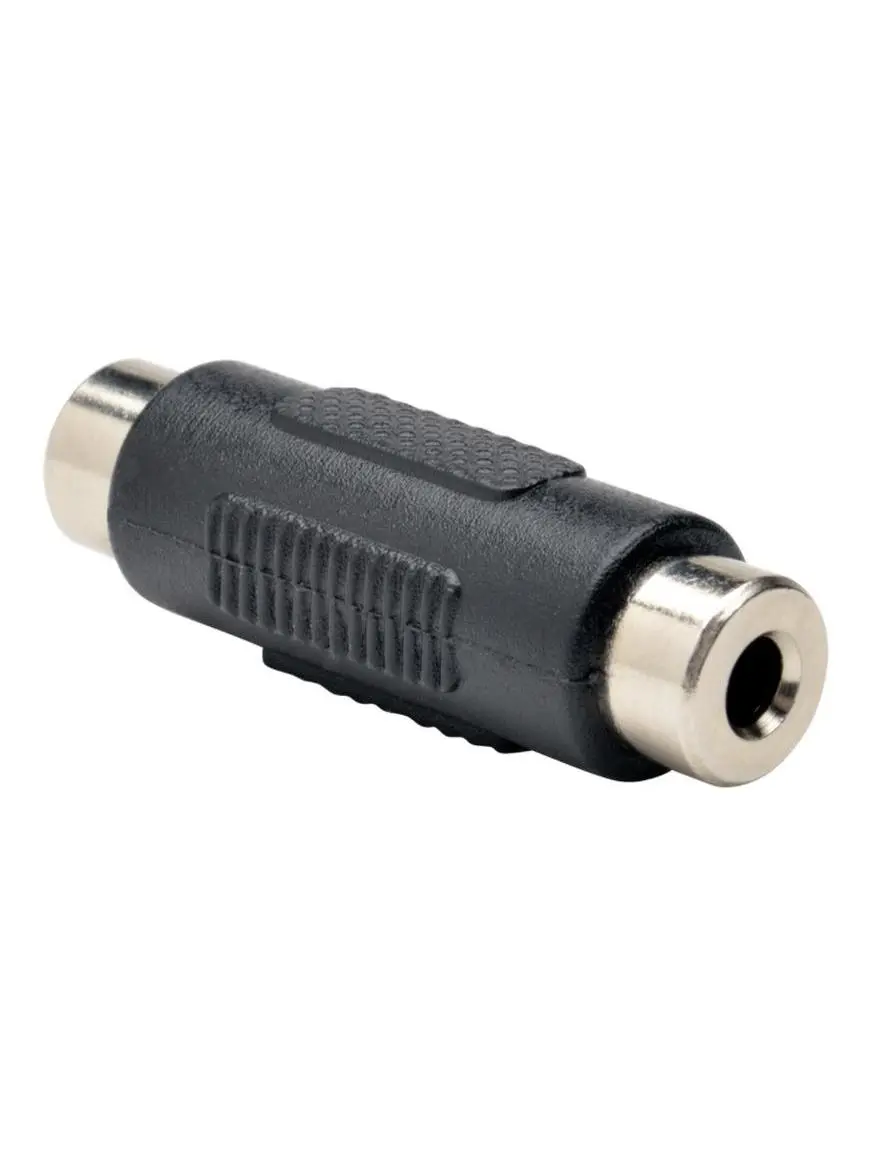 Tripp Lite TRL-P310-000 3.5 mm Female-to-Female Mini Stereo Audio Connector, Black Plug-and-Play Audio Adapter for Mobile & Electronic Devices, Plug-And-Play Audio Adapters