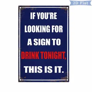 Funny Metal Bar Sign – Humorous Wall Decor for Home Bar, Man Cave, Garage or Patio – Vintage-Style Tin Sign for Drink Lovers – 8x12 Inch